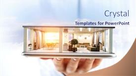  Presentation with real estate - PPT layouts having real-estate-concept-mixed-media background and a sky blue colored foreground