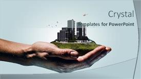  Presentation with real estate - PPT layouts enhanced with real-estate-concept-mixed-media background and a sky blue colored foreground