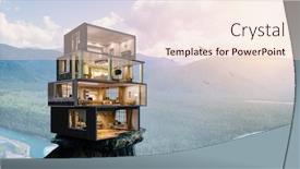  Presentation with real estate - Cool new slide set with real-estate-concept-mixed-media backdrop and a lemonade colored foreground