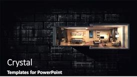  Presentation with estate - Colorful presentation enhanced with real-estate-concept-mixed-media backdrop and a black colored foreground