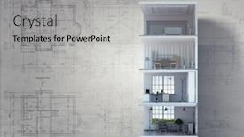  Presentation with estate - Presentation theme enhanced with real-estate-concept-mixed-media background and a light gray colored foreground