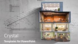  Presentation with real estate - Amazing presentation theme having real-estate-concept-mixed-media backdrop and a gray colored foreground