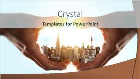  Presentation with real estate - Cool new PPT theme with real-estate-concept-mixed-media backdrop and a cool aqua colored foreground