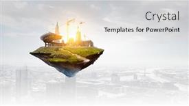  Presentation with real estate - Theme having real-estate-concept-mixed-media background and a light gray colored foreground