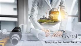  Presentation with estate - PPT layouts with real-estate-concept-mixed-media background and a lemonade colored foreground