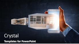  Presentation with real estate - Presentation enhanced with real-estate-concept-mixed-media and a  colored foreground