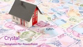  Presentation with real estate for sale - Slide set enhanced with real estate for sale concept background and a pink colored foreground