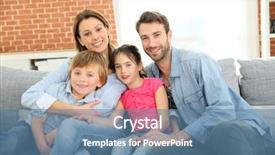  Presentation with home black family - Colorful PPT theme enhanced with real estate fun - cheerful family at home sitting backdrop and a  colored foreground