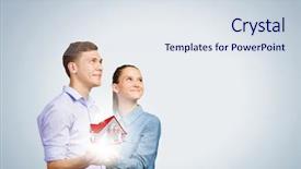  Presentation with catholic couple silhouette of young - PPT layouts having real estate fun - conceptual image of young couple background and a sky blue colored foreground