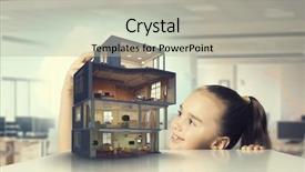  Presentation with dream - Beautiful slides featuring real estate fun - design of your dream house backdrop and a mint green colored foreground