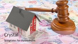  Presentation with multifamily housing - Beautiful PPT layouts featuring real estate gavel - housing crisis in turkey backdrop and a lemonade colored foreground