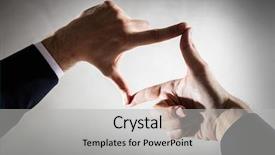  Presentation with business vision - Amazing theme having real estate goals - businessman framing his hands backdrop and a light gray colored foreground