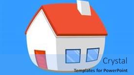  Presentation with real estate - Slide set enhanced with real-estate-house-inflation-price background and a light blue colored foreground