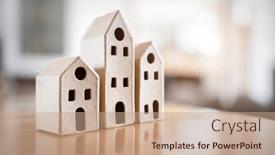  Presentation with housing - PPT layouts enhanced with real-estate-housing-and-construction background and a coral colored foreground