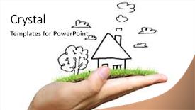  Presentation with real estate growth - Audience pleasing slide deck consisting of real estate idea holding house backdrop and a white colored foreground