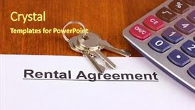  Presentation with wooden - Amazing PPT layouts having real estate law - rental agreement on wooden background backdrop and a  colored foreground