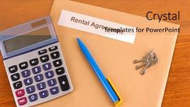  Presentation with wooden - Slides consisting of real estate law - rental agreement on wooden background background and a  colored foreground