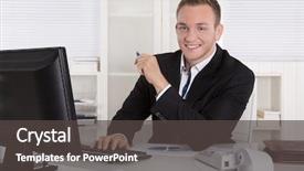  Presentation with young sing woman singing young - Slides featuring real estate lead - portrait handsome young businessman background and a dark gray colored foreground