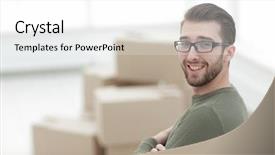  Presentation with lonely man new zealand tourists - Presentation consisting of real estate listing - handsome man standing in new background and a white colored foreground