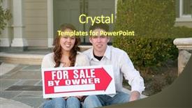  Presentation with home - Theme featuring real estate listing - young couple selling their home background and a tawny brown colored foreground