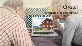  Presentation with property - Slides enhanced with real estate market website background and a lemonade colored foreground