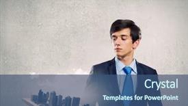  Presentation with kidney transplant holding a model - Presentation theme featuring real estate marketing - handsome businessman holding model background and a ocean colored foreground