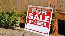  Presentation with house - PPT layouts consisting of real estate plot sael - nice house and lawn background and a  colored foreground