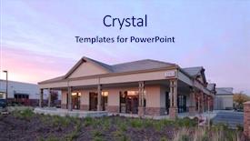  Presentation with parking lot - Presentation theme enhanced with real estate school - office building with a empty background and a light gray colored foreground