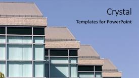  Presentation with parking lot - Audience pleasing slides consisting of real estate school - office building with a empty backdrop and a light blue colored foreground