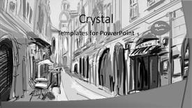  Presentation with real estate - Theme enhanced with real estate school - old town - illustration sketch background and a light gray colored foreground