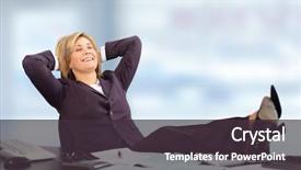  Presentation with relaxing - Presentation design with real estate tax - beautiful mature business woman relaxing background and a  colored foreground