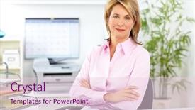  Presentation with working - Cool new slide deck with real estate tax - beautiful mature business woman working backdrop and a lemonade colored foreground