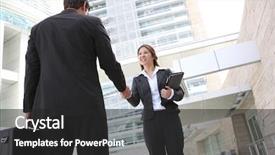  Presentation with shaking hands - Beautiful PPT theme featuring real estate team building - beautiful young asian business woman backdrop and a dark gray colored foreground