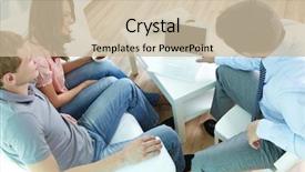  Presentation with project manager - PPT theme consisting of real estate technology - positive couple taking a close background and a soft green colored foreground