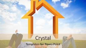  Presentation with swim against the current - Amazing slides having real estate yellow - mature couple lying and smiling backdrop and a lemonade colored foreground