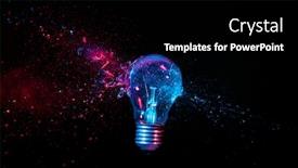  Presentation with explosion - Presentation consisting of real-explosion-of-a-tungsten background and a black colored foreground