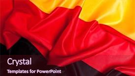  Presentation with fabric - Colorful slide deck enhanced with real fabric german flag background backdrop and a  colored foreground