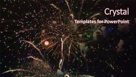  Presentation with firework - Colorful theme enhanced with real firework culmination backdrop and a wine colored foreground