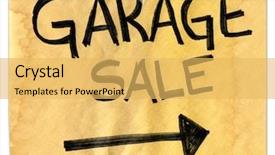  Presentation with yard sign - Cool new PPT theme with real garage sale sign backdrop and a yellow colored foreground
