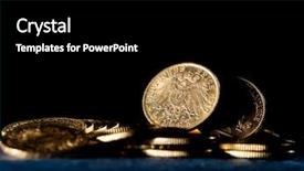  Presentation with gold coins and jewelry - Audience pleasing slides consisting of real gold coins over dark backdrop and a black colored foreground