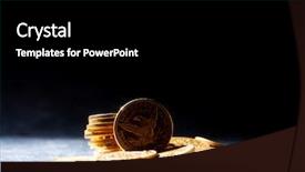  Presentation with gold - Beautiful slide deck featuring real gold coins over dark backdrop and a black colored foreground