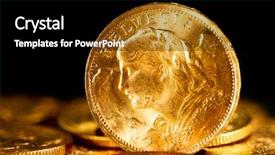  Presentation with gold coins and jewelry - Audience pleasing PPT layouts consisting of real gold coins over dark backdrop and a black colored foreground