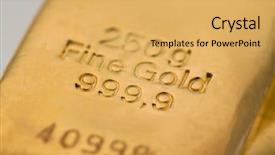  Presentation with gold investment - Presentation having real gold than gold bullion background and a yellow colored foreground