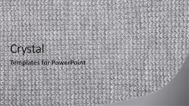  Presentation with knitted knitting needle - Presentation theme enhanced with real grey knitted fabric made background and a light gray colored foreground