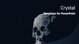  Presentation with foggy - Presentation theme having real-human-skull-in-mysterious background and a black colored foreground