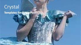  Presentation with queen - Beautiful presentation theme featuring real ice queen backdrop and a teal colored foreground