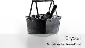  Presentation with paint bucket - PPT layouts having real-life-condition-paint-bucket background and a light gray colored foreground
