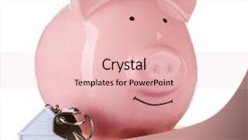  Presentation with piggy bank - PPT theme consisting of real life pigs - piggy bank style money box background and a lemonade colored foreground