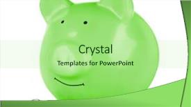 Presentation with piggy bank is evil - Cool new slide set with real life pigs - piggy bank style money box backdrop and a mint green colored foreground