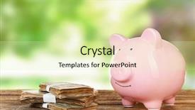  Presentation with piggy bank - Audience pleasing slides consisting of real life pigs - piggy bank style money box backdrop and a soft green colored foreground